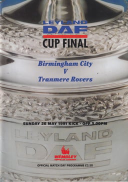Birmingham City v Tranmere Rovers programme cover